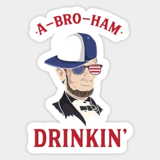 4TH OF JULY: A Bro Ham Drinkin Gift Sticker